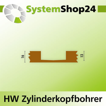 KLEIN HW Zylinderkopfbohrer mit Zentrierspitze S10x26mm D25mm L57,5mm RH Z3+3