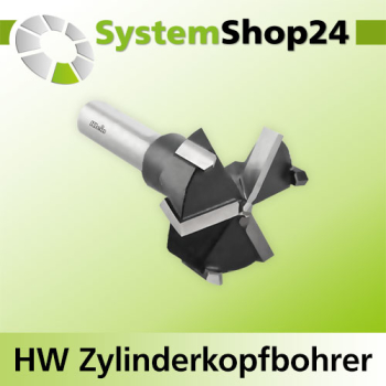 KLEIN HW Zylinderkopfbohrer mit Zentrierspitze S10x26mm D30mm L57,5mm RH Z3+3