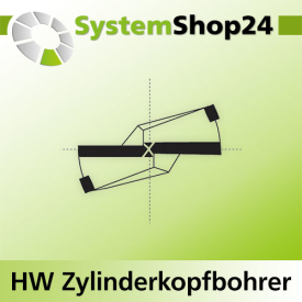 KLEIN HW Zylinderkopfbohrer S10X26mm D30mm L57mm RH Z2+2