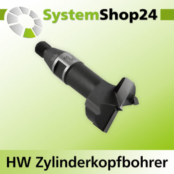 KLEIN HW Zylinderkopfbohrer mit Gewindeschaft D25mm L65mm RH Z2+2