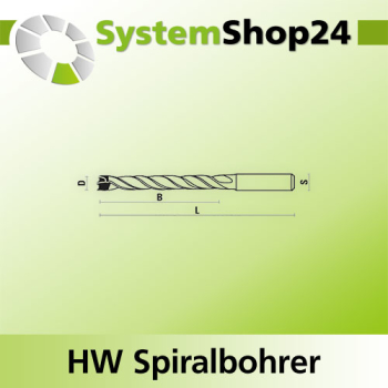 KLEIN HW Spiralbohrer Z2 S13x50mm D12mm B105mm L170mm Rotation RH