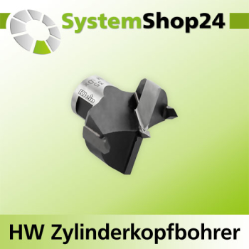 KLEIN Auswechselbarer HW Zylinderkopfbohrer Z2+2 S M12x1mm D20mm L30mm Rotation RH