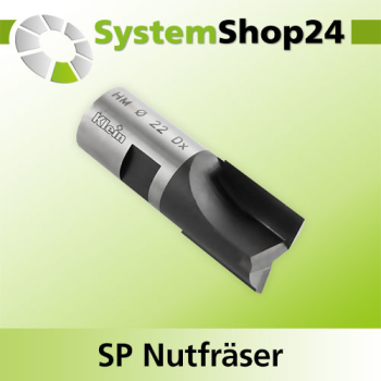 KLEIN SP Nutfräser mit Stirnschneide Z2 S M12x1mm D20mm L60mm Rotation RH