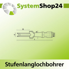KLEIN HW Stufenlanglochbohrer Z2 S M12x1mm D19mm d12mm...
