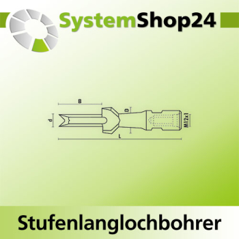 KLEIN SP Stufenlanglochbohrer Z2 S M12x1mm D19mm d11mm B62mm L155mm Material SP Rotation RH