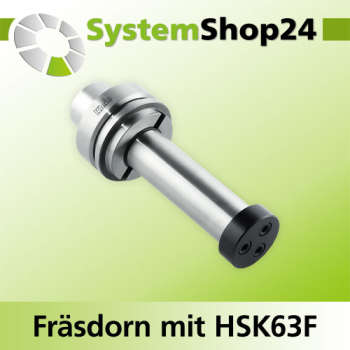 KLEIN Fräsdorn mit HSK63E - Aufnahme A42mm D30mm D1 63mm L100mm mit Endkappe FF - Z092.001.R