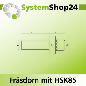KLEIN Fräsdorn mit HSK85 - Aufnahme A58mm D30mm D1...