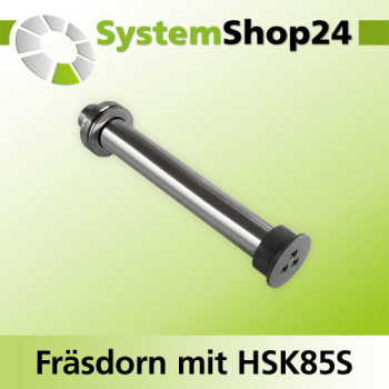 KLEIN Fräsdorn mit HSK85S - Aufnahme A58mm D50mm D1 85mm L320mm mit Endkappe FF - Z092.050.R