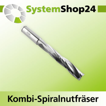 KLEIN VHM Schlosskastenfräser Negative Spirale - Down-Cut RL S16x45mm D16mm B100mm B1 50mm L150mm Z3