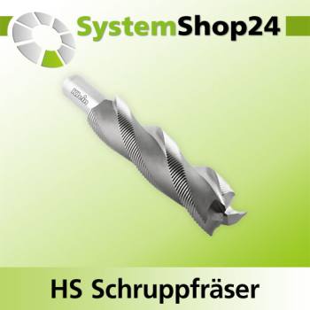 KLEIN HS Schruppfräser für Hundegger Rechtslauf RL / Rechtsdrall - RD Positive Spirale - Up Cut S30mm D40mm B165mm L235mm Z3