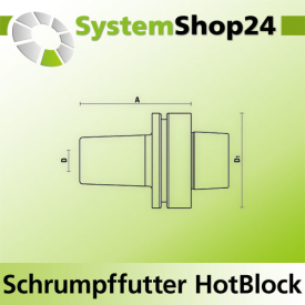 KLEIN Schrumpffutter HotBlock A76mm D20mm D1 63mm