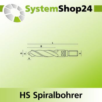 KLEIN HS Spiralbohrer für Aluminium und PVC Z2 S M10 D8mm B50mm L93mm LH