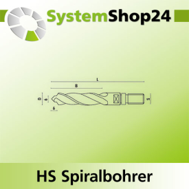 KLEIN HS Spiralbohrer für Aluminium und PVC Z2 S M10...