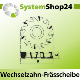KLEIN HW Wechselzahn-Frässcheibe S30mm D100mm F32mm Z10