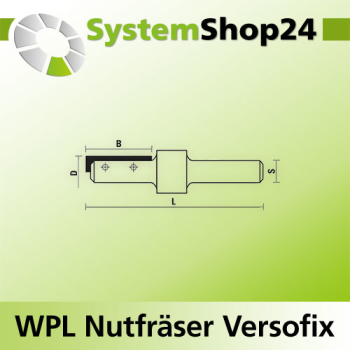 KLEIN Nutfräser Versofix mit HW-Wendeplatten Z1 S8mm D10mm B20mm L63mm