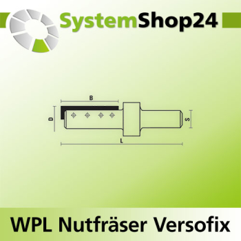 KLEIN Nutfräser Versofix mit HW-Wendeplatten Z1 S10x35mm D12mm B20mm L68mm