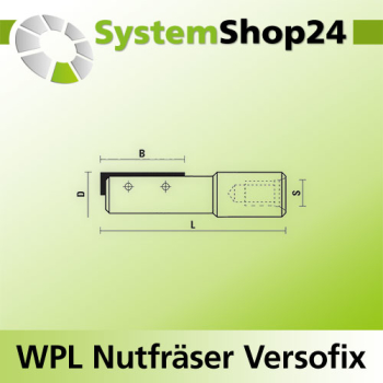 KLEIN Nutfräser Versofix mit HW-Wendeplatten Z1 S M10x1,5mm D20mm B50mm L85mm