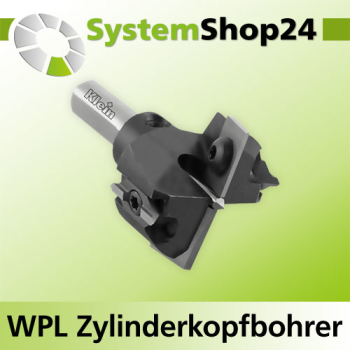 KLEIN Zylinderkopfbohrer mit HW-Wendeplatten Z2+2 S10x26mm D25mm L57mm RH