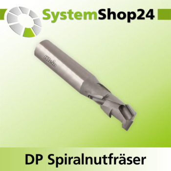 KLEIN DP Spiralnutfräser mit diamantbesetzten Schneiden S12x35mm D12mm B25mm L75mm Z3+1 RH