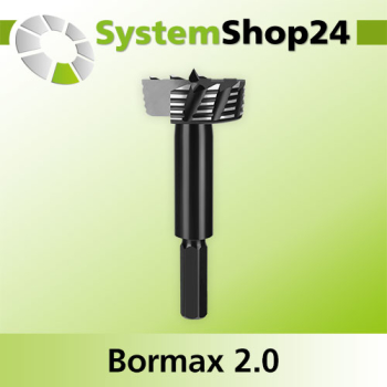 FAMAG Bormax 2.0 WS, der rasante Forstnerbohrer Z2 D12,7mm / ½" H8mm S8mm GL90mm NL57mm