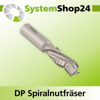 KLEIN DP Spiralnutfräser mit diamantbesetzten Schneiden S20x50mm D25mm B35mm L95mm Zähne Nr.13 Z3+3