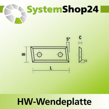 KLEIN HW-Wendeplatte Standard HC05 L50mm B9mm D1,5mm 35° 5° Z4