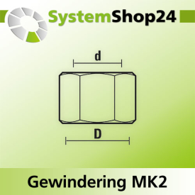 KLEIN Gewindering für MK2-Schaft D M33x3mm...
