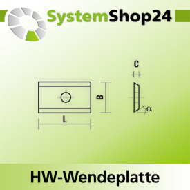KLEIN HW-Wendeplatte Standard SMG02 L20mm B12mm D1,5mm...