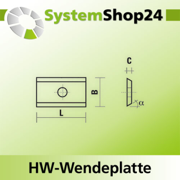 KLEIN HW-Wendeplatte Standard KCR08 L15mm B12mm D1,5mm 35° Z2