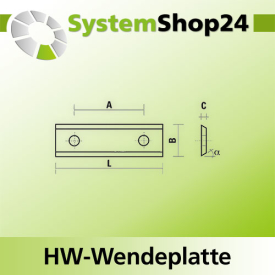 KLEIN HW-Wendeplatte Standard SMG02 L40mm B12mm D1,5mm...