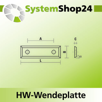 KLEIN HW-Wendeplatte Standard SMG02 L29,5mm B12mm D1,5mm 35° Z4