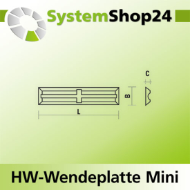 KLEIN HW-Wendeplatte Mini HC05 L20mm B5,5mm D1,1mm...