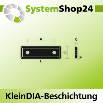 KLEIN HW-Wendeplatte Standard mit KleinDIA-Beschichtung HC05 L39,5mm B12mm D1,5mm 35° Z4