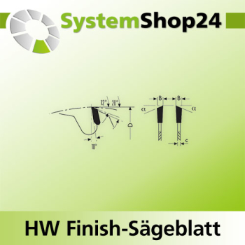 KLEIN HW Finish-Sägeblatt D250mm d35mm B/c 3,2/2,2mm Z60 PH02