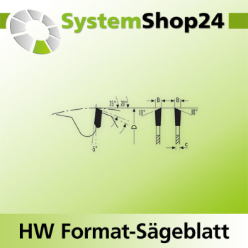 KLEIN HW Format-Sägeblatt D350mm d30mm B/c 4,4/2,8mm Z42