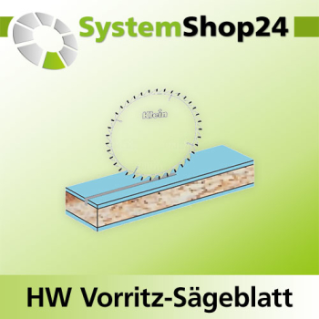 KLEIN Variables HW Vorritz-Sägeblatt, zweiteilig D80mm d20mm B/c 2,8-3,6/2,2mm Z10+10