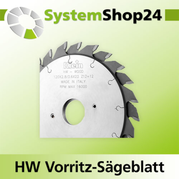 KLEIN Variables HW Vorritz-Sägeblatt, zweiteilig D100mm d20mm B/c 2,8-3,6/2,2mm Z10+10