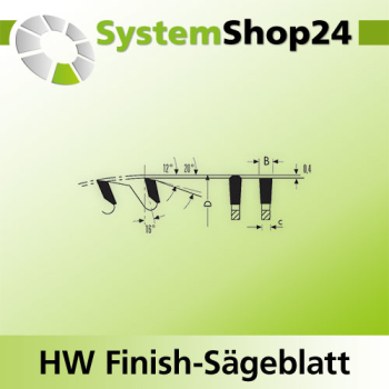 KLEIN HW Finish-Sägeblatt für Spanplatten D350mm d80mm B/c 4,4/3,2mm Z54 PH04