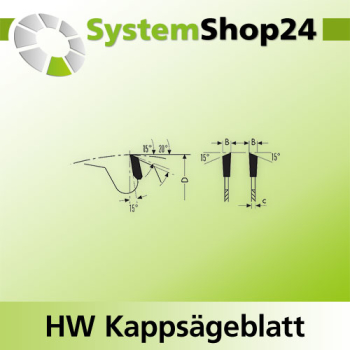 KLEIN HW Kappsägeblatt für Kantenanleimmaschinen D100mm d20mm B/c 3,2/2,2mm Z20