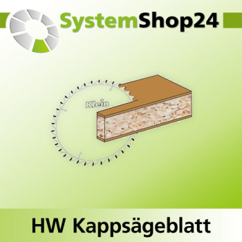 KLEIN HW Kappsägeblatt für Kantenanleimmaschinen D115mm d30mm B/c 2,6/1,8mm Z24