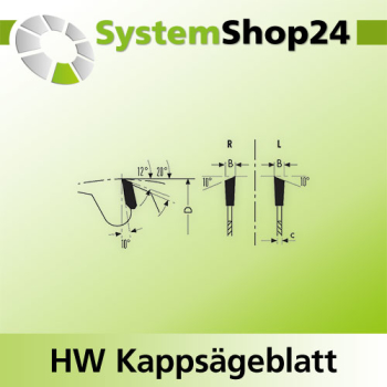 KLEIN HW Kappsägeblatt für Kantenanleimmaschinen D115mm d30mm Stefani B/c 2,6/1,8mm Z24