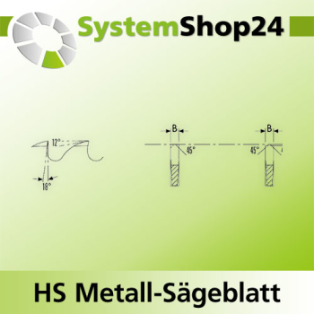 KLEIN HS Dmo5 Metall-Sägeblatt D225mm d40mm B2mm Zähne-Format C Z120 2/8/55+4/12/64