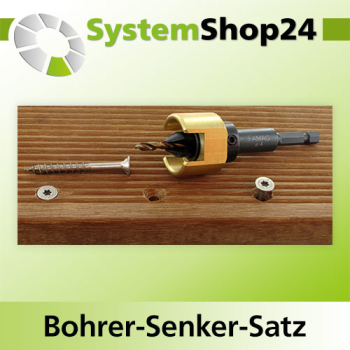 FAMAG Bohrer-Senker-Satz 4mm mit Tiefenanschlag, Senkdurchmesser 12mm