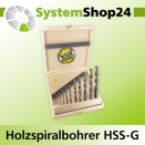 FAMAG Holzspiralbohrer HSS-G 10-teilig im Holzkasten 3,...