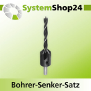 FAMAG Bohrer-Senker-Satz mit WS Bohrer I4mm A16mm GL75mm...