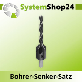 FAMAG Bohrer-Senker-Satz mit WS Bohrer I5mm A16mm GL85mm...