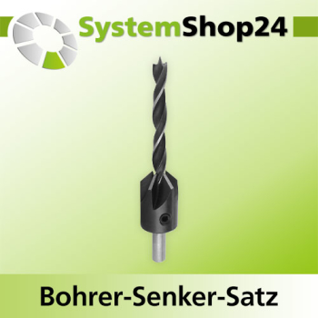 FAMAG Bohrer-Senker-Satz mit WS Bohrer I6mm A16mm GL95mm NL50mm