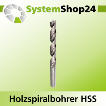 FAMAG Holzspiralbohrer HSS Z2 D9mm S9mm GL125mm NL80mm