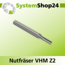 Systemshop24 VHM Nutfräser Z2 S6mm D6mm AL20mm GL60mm