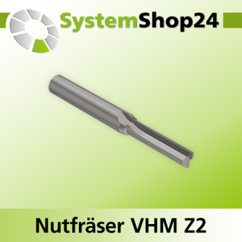 Systemshop24 VHM Nutfräser Z2 S7,95mm / 5/6" D3,17mm / 1/8" AL12,7mm / 1/2" GL50,8mm / 2"